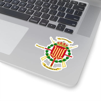 Coat of Arms of 2nd Infantry Regiment La Reina (Spain) (Coat of Arms) STICKER Vinyl Kiss-Cut Decal - The Sticker Space