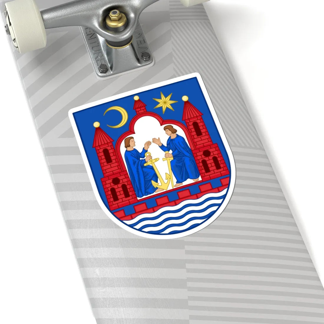 Coat of arms of Aarhus (Denmark) (Coat of Arms) STICKER Vinyl Kiss-Cut Decal - The Sticker Space