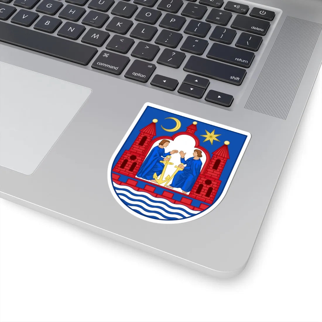 Coat of arms of Aarhus (Denmark) (Coat of Arms) STICKER Vinyl Kiss-Cut Decal - The Sticker Space