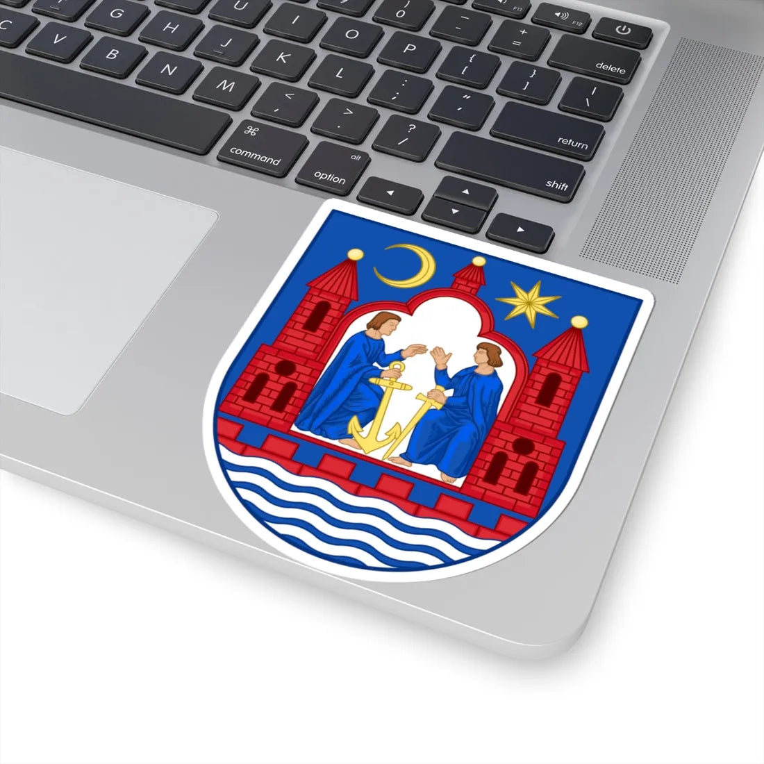 Coat of arms of Aarhus (Denmark) (Coat of Arms) STICKER Vinyl Kiss-Cut Decal - The Sticker Space