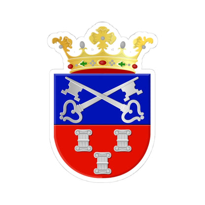 Coat of arms of Abcoude (Netherlands) (Coat of Arms) STICKER Vinyl Kiss-Cut Decal 4 Inch White - The Sticker Space