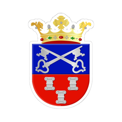 Coat of arms of Abcoude (Netherlands) (Coat of Arms) STICKER Vinyl Kiss-Cut Decal 6 Inch White - The Sticker Space