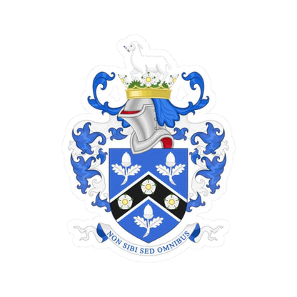 Coat of Arms of Ackworth School (England) (Coat of Arms) STICKER Vinyl Kiss-Cut Decal 2 Inch White - The Sticker Space