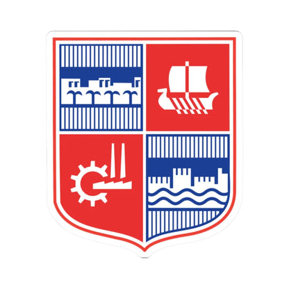 Coat of arms of Acre Israel (Israel) (Coat of Arms) STICKER Vinyl Kiss-Cut Decal 2 Inch White - The Sticker Space