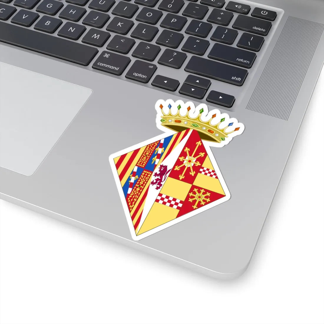 Coat of Arms of Agnes of Cleves as Navarrese Consort (Spain) (Coat of Arms) STICKER Vinyl Kiss-Cut Decal - The Sticker Space