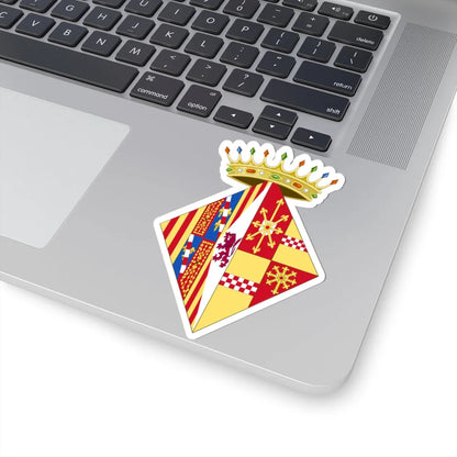 Coat of Arms of Agnes of Cleves as Navarrese Consort (Spain) (Coat of Arms) STICKER Vinyl Kiss-Cut Decal - The Sticker Space