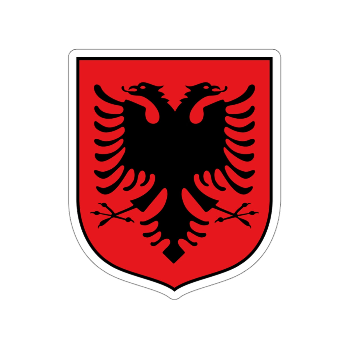 Coat of arms of Albania (1992–1998) STICKER Vinyl Die-Cut Decal-White-The Sticker Space