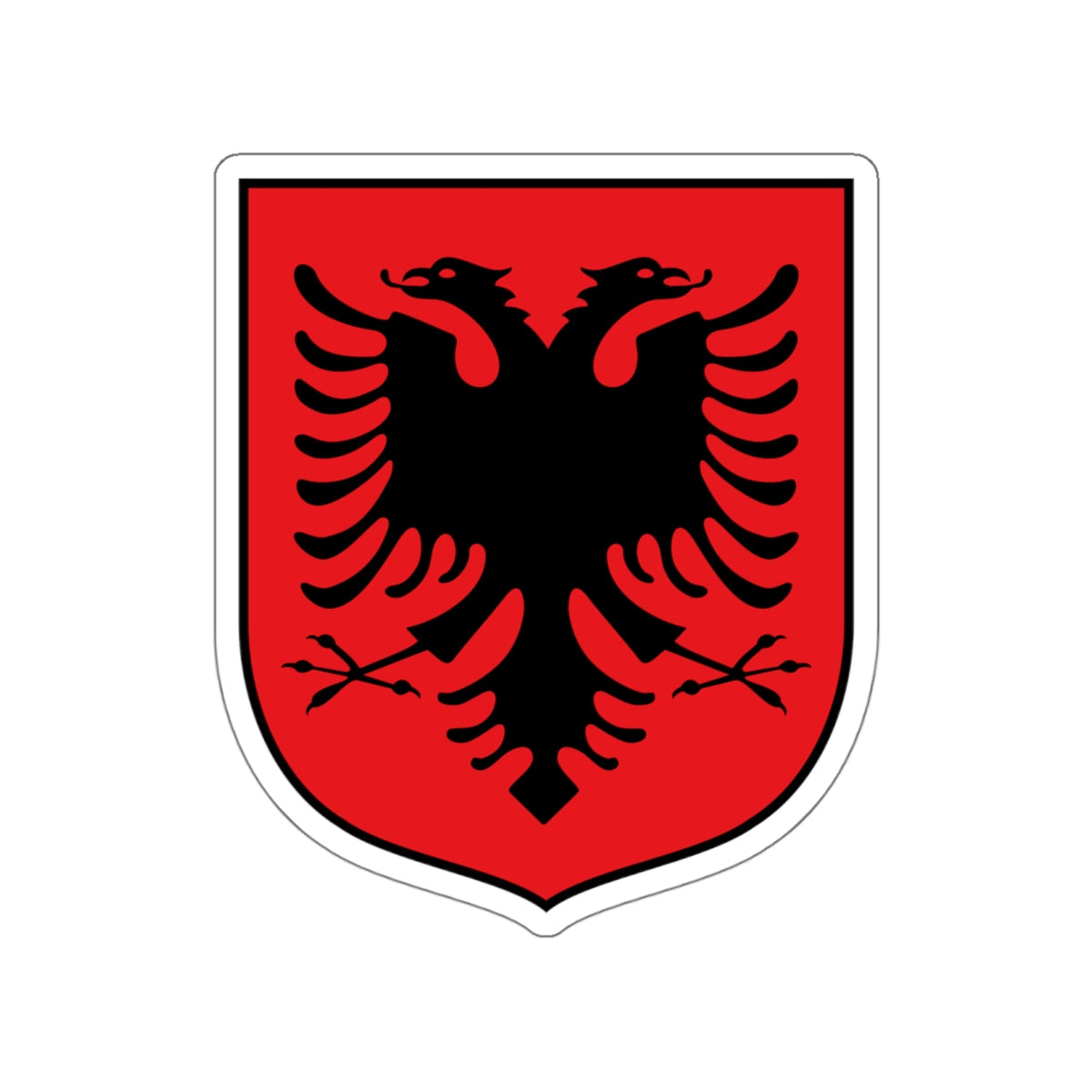 Coat of arms of Albania (1992–1998) STICKER Vinyl Die-Cut Decal-White-The Sticker Space