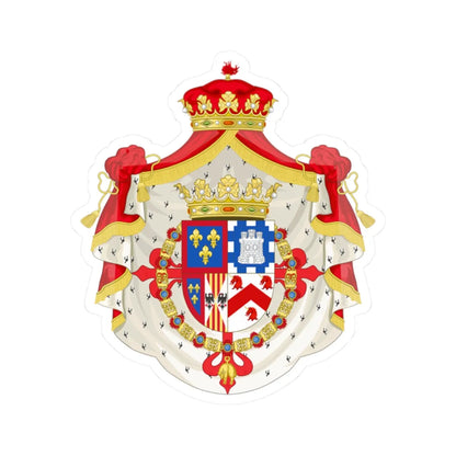 Coat of Arms of Alberto de Borbón y Castellví 1st Duke of Santa Elena (Ireland) (Coat of Arms) STICKER Vinyl Kiss-Cut Decal 2 Inch White - The Sticker Space