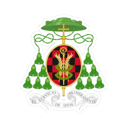 Coat of Arms of Alcalá de Henares Diocese (Spain) (Coat of Arms) STICKER Vinyl Kiss-Cut Decal 3 Inch White - The Sticker Space