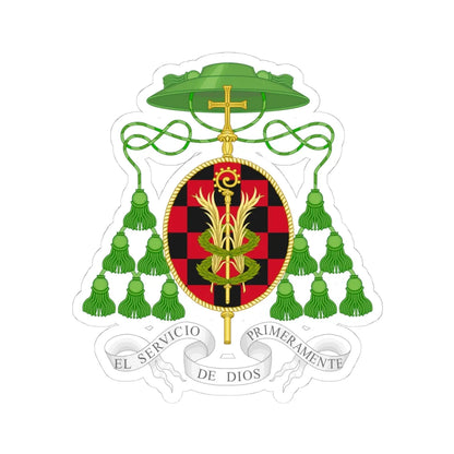 Coat of Arms of Alcalá de Henares Diocese (Spain) (Coat of Arms) STICKER Vinyl Kiss-Cut Decal 4 Inch White - The Sticker Space