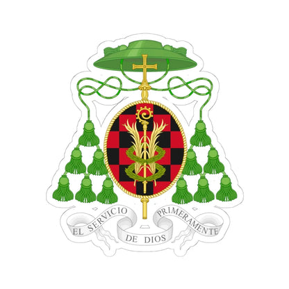Coat of Arms of Alcalá de Henares Diocese (Spain) (Coat of Arms) STICKER Vinyl Kiss-Cut Decal 6 Inch White - The Sticker Space