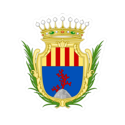 Coat of arms of Alghero (Italy) (Coat of Arms) STICKER Vinyl Kiss-Cut Decal - The Sticker Space