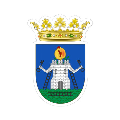 Coat of Arms of Alhama de Granada (Spain) (Coat of Arms) STICKER Vinyl Kiss-Cut Decal 4 Inch White - The Sticker Space