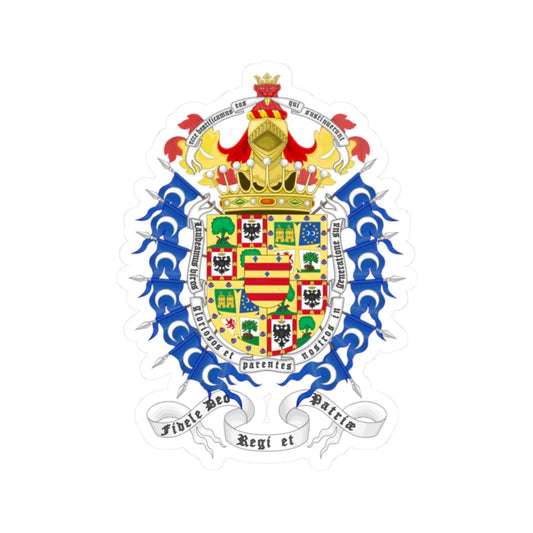Coat of Arms of Amalio 9th Count of Ripalda (Spain) (Coat of Arms) STICKER Vinyl Kiss-Cut Decal 2 Inch White - The Sticker Space