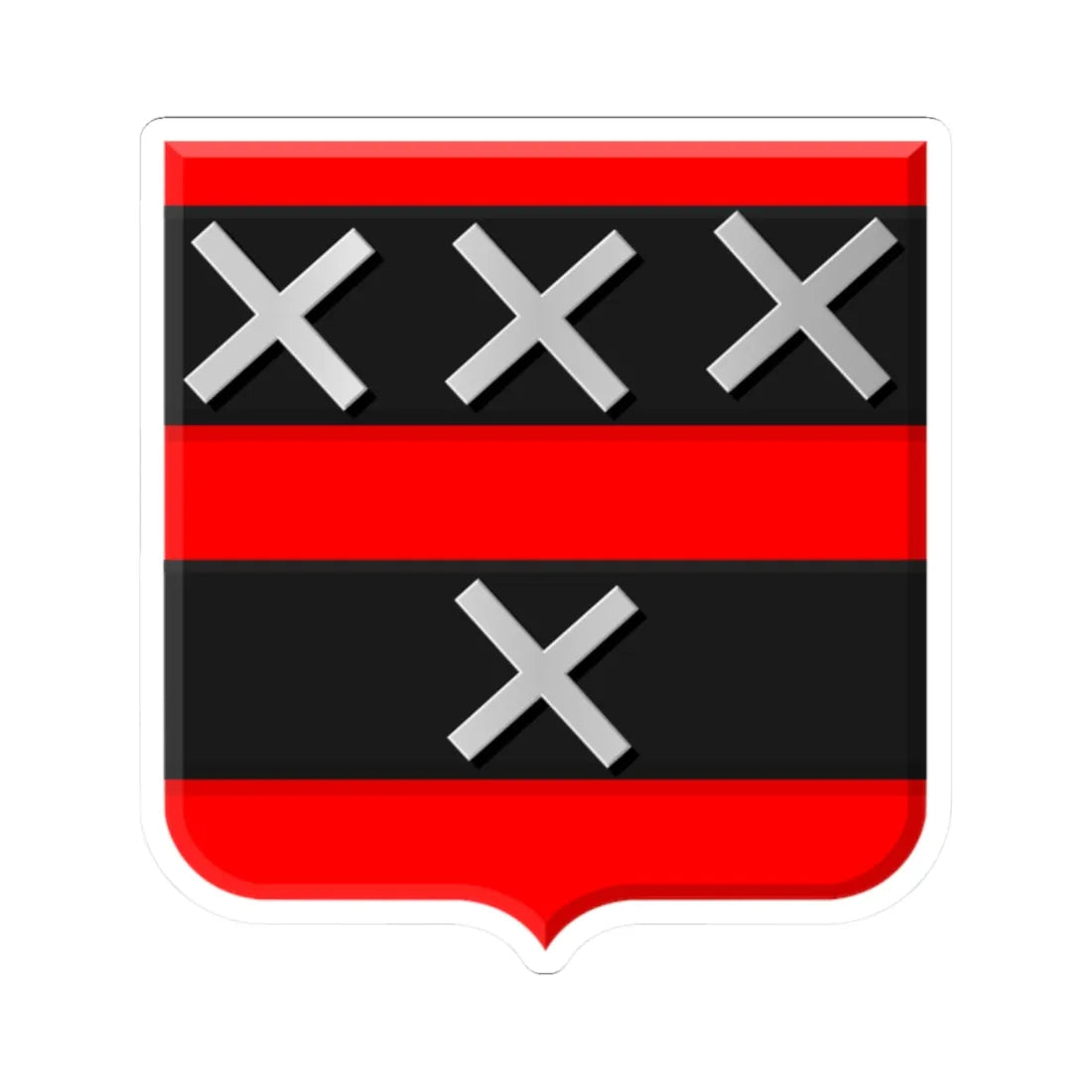 Coat of arms of Amstelveen (Netherlands) (Coat of Arms) STICKER Vinyl Kiss-Cut Decal 2 Inch White - The Sticker Space