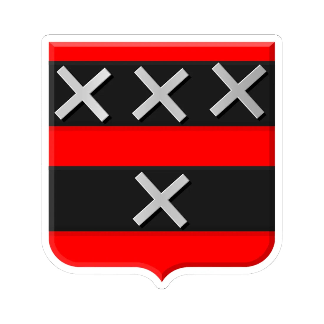 Coat of arms of Amstelveen (Netherlands) (Coat of Arms) STICKER Vinyl Kiss-Cut Decal 3 Inch White - The Sticker Space