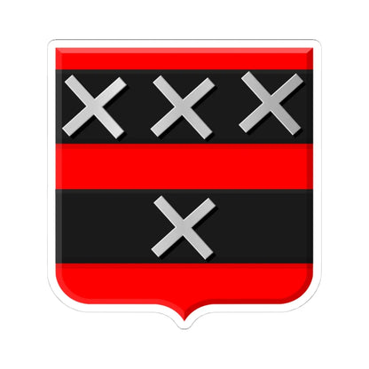 Coat of arms of Amstelveen (Netherlands) (Coat of Arms) STICKER Vinyl Kiss-Cut Decal 4 Inch White - The Sticker Space