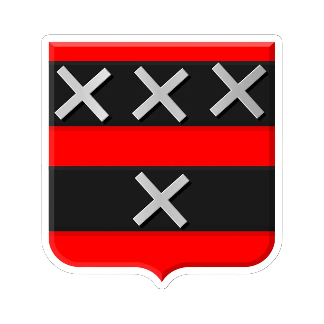 Coat of arms of Amstelveen (Netherlands) (Coat of Arms) STICKER Vinyl Kiss-Cut Decal 6 Inch White - The Sticker Space