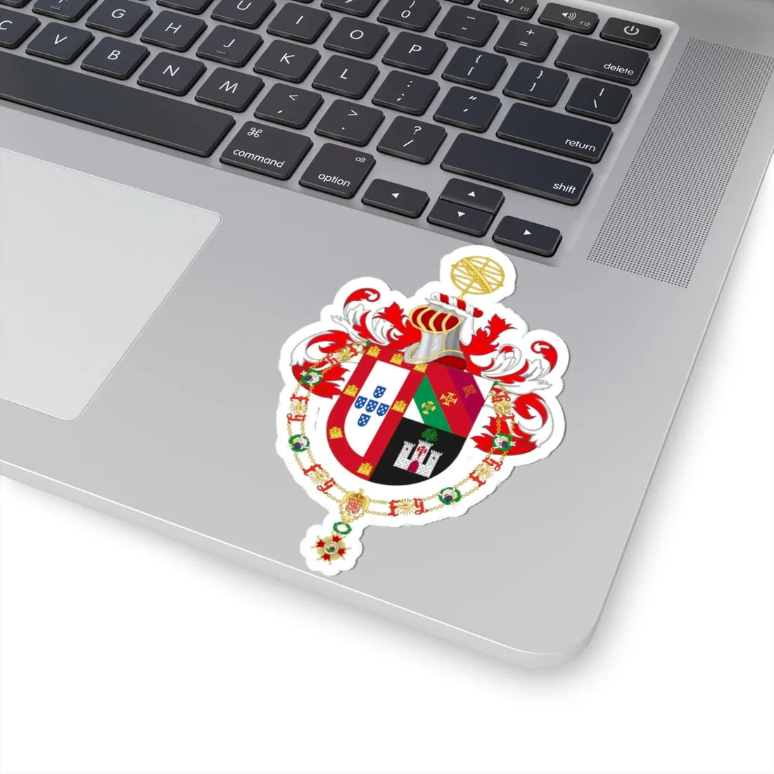 Coat of Arms of Aníbal Cavaco Silva Order of Isabella the Catholic (Portugal) (Coat of Arms) STICKER Vinyl Kiss-Cut Decal - The Sticker Space