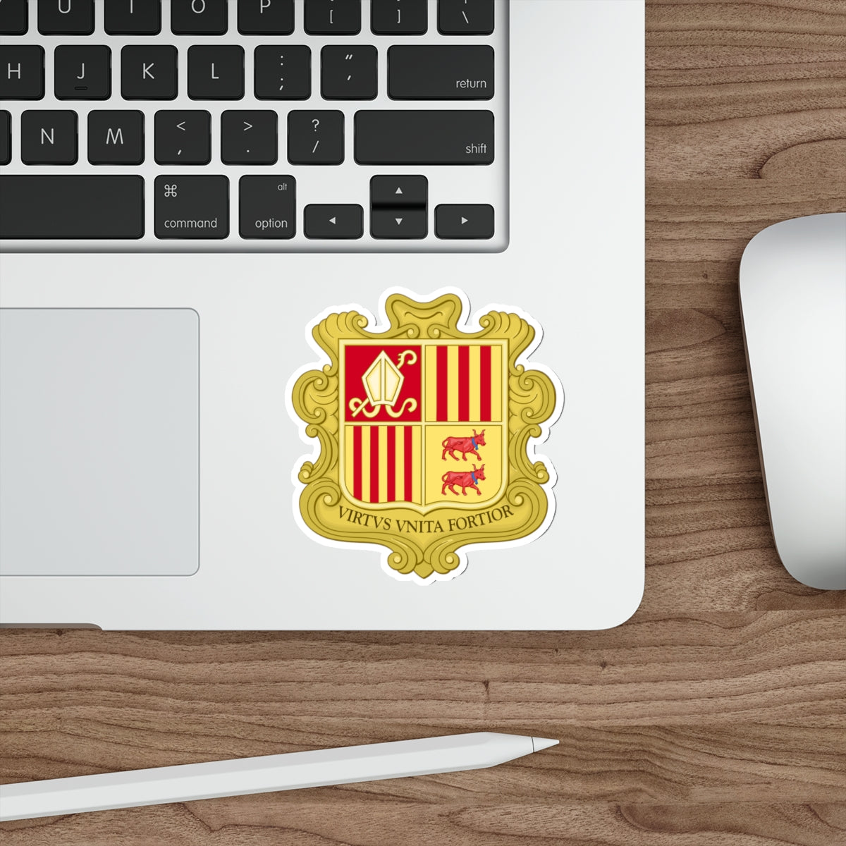 Coat of arms of Andorra (1580) STICKER Vinyl Die-Cut Decal-The Sticker Space