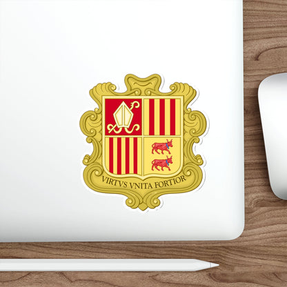 Coat of arms of Andorra (1580) STICKER Vinyl Die-Cut Decal-The Sticker Space