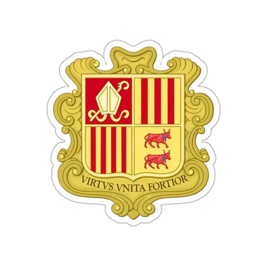 Coat of arms of Andorra (1580) STICKER Vinyl Die-Cut Decal 2 Inch - The Sticker Space