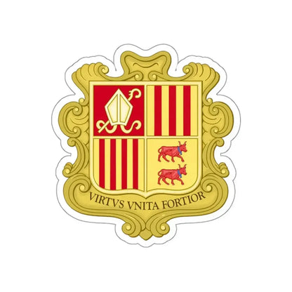 Coat of arms of Andorra (1580) STICKER Vinyl Die-Cut Decal 3 Inch - The Sticker Space