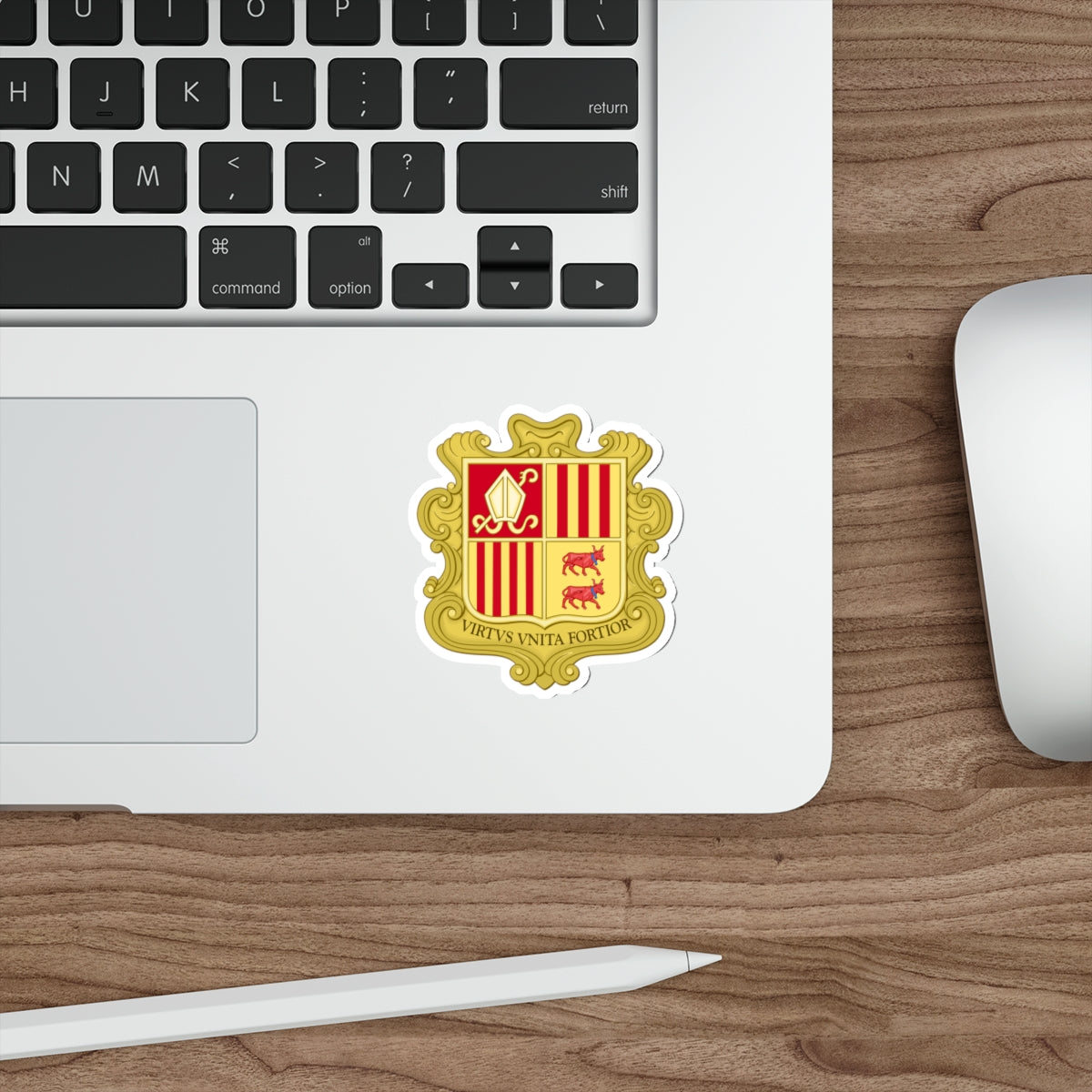 Coat of arms of Andorra (1580) STICKER Vinyl Die-Cut Decal-The Sticker Space