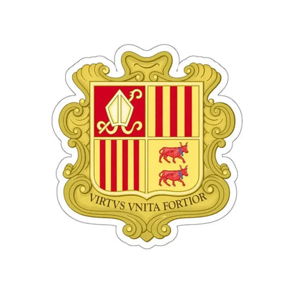 Coat of arms of Andorra (1580) STICKER Vinyl Die-Cut Decal - The Sticker Space