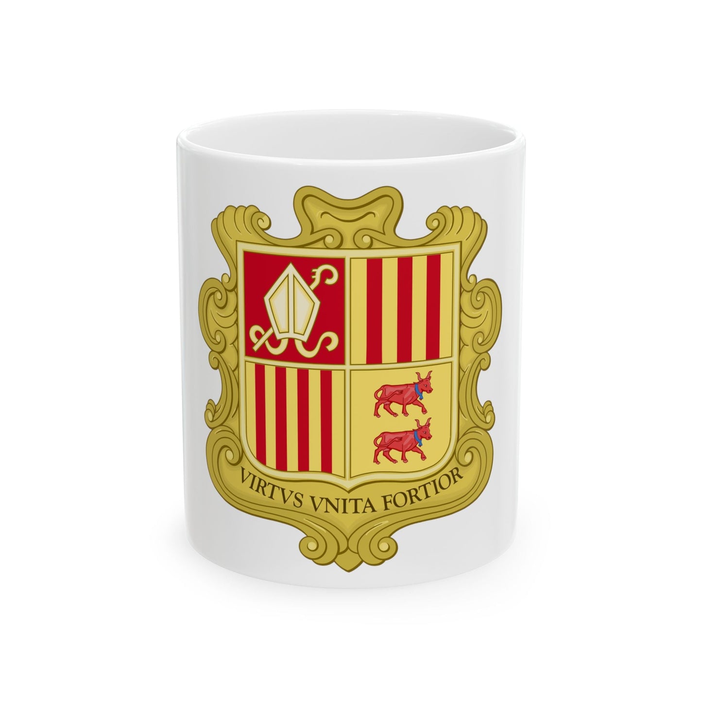 Coat of arms of Andorra (1580) - White Coffee Mug