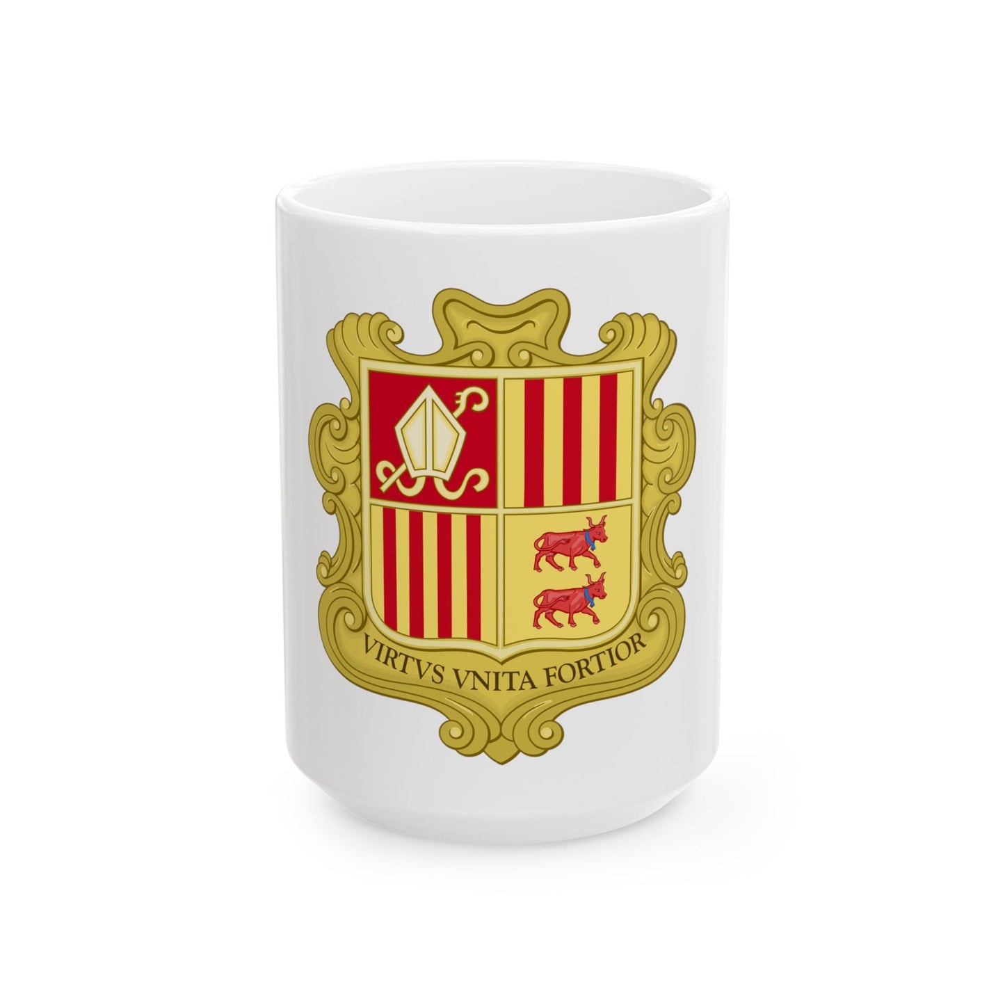 Coat of arms of Andorra (1580) - White Coffee Mug