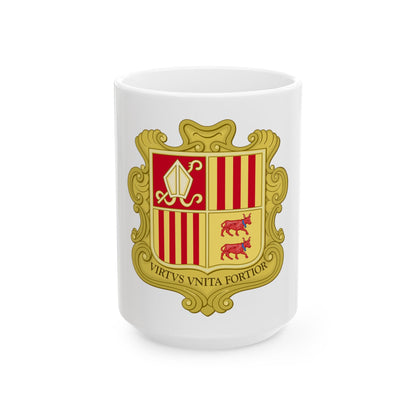 Coat of arms of Andorra (1580) - White Coffee Mug