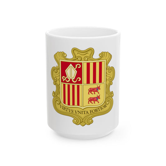 Coat of arms of Andorra (1580) - White Coffee Mug