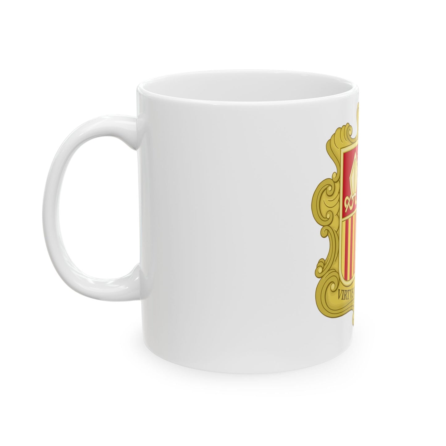 Coat of arms of Andorra (1580) - White Coffee Mug