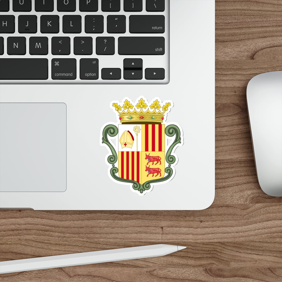 Coat of arms of Andorra (1800-1949) STICKER Vinyl Die-Cut Decal-The Sticker Space