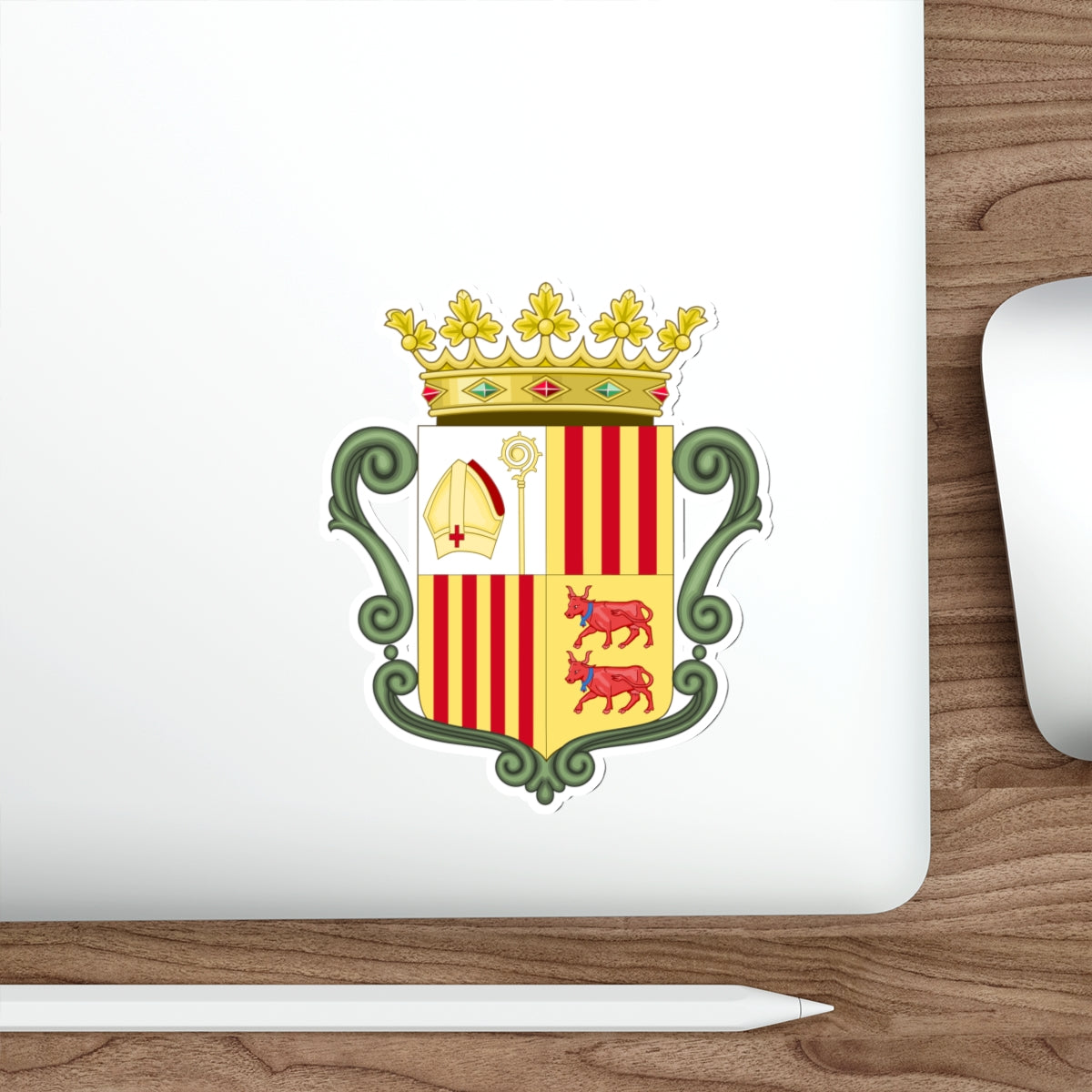 Coat of arms of Andorra (1800-1949) STICKER Vinyl Die-Cut Decal-The Sticker Space