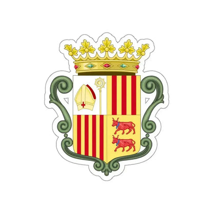 Coat of arms of Andorra (1800-1949) STICKER Vinyl Die-Cut Decal 3 Inch - The Sticker Space