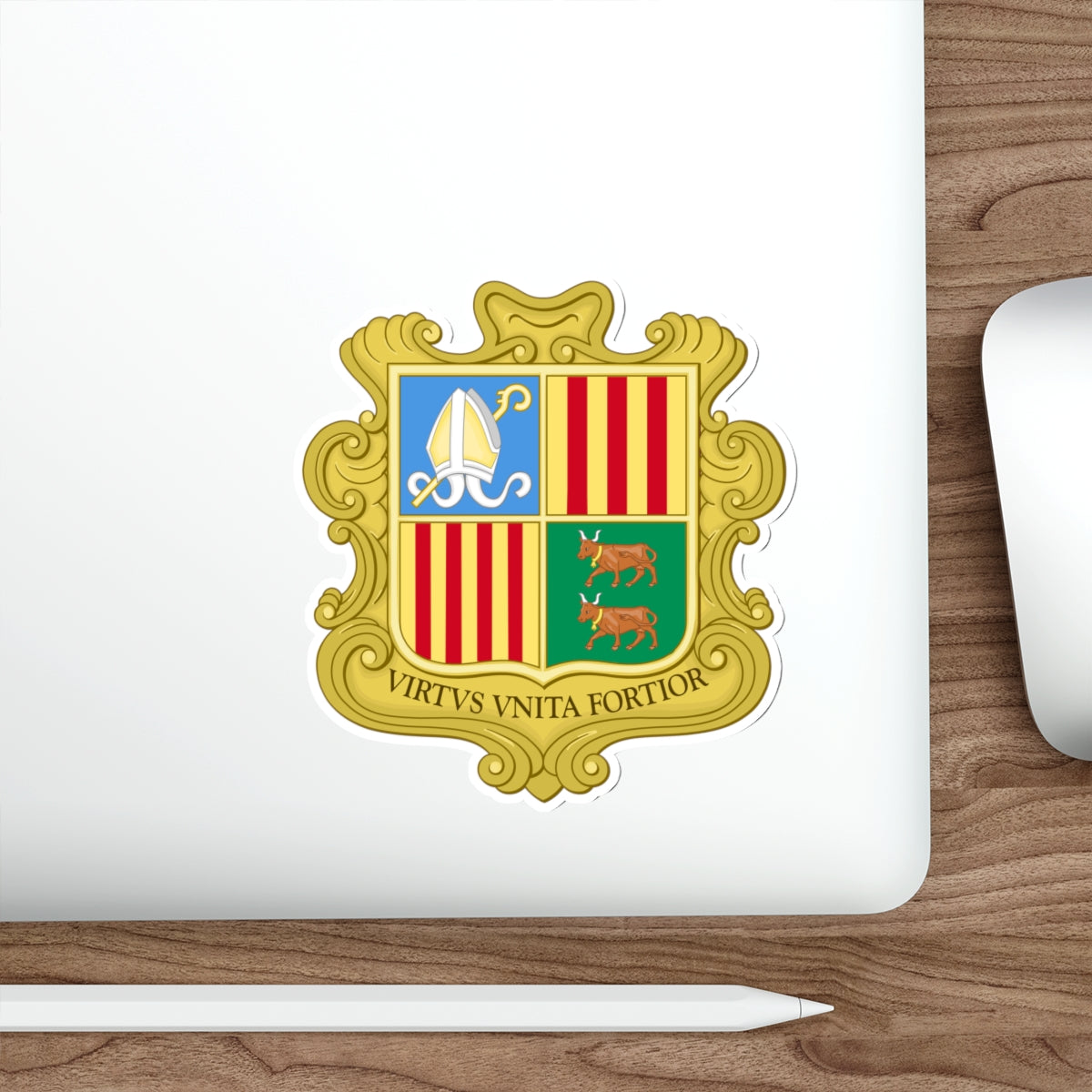 Coat of arms of Andorra (1949-1959) STICKER Vinyl Die-Cut Decal-The Sticker Space