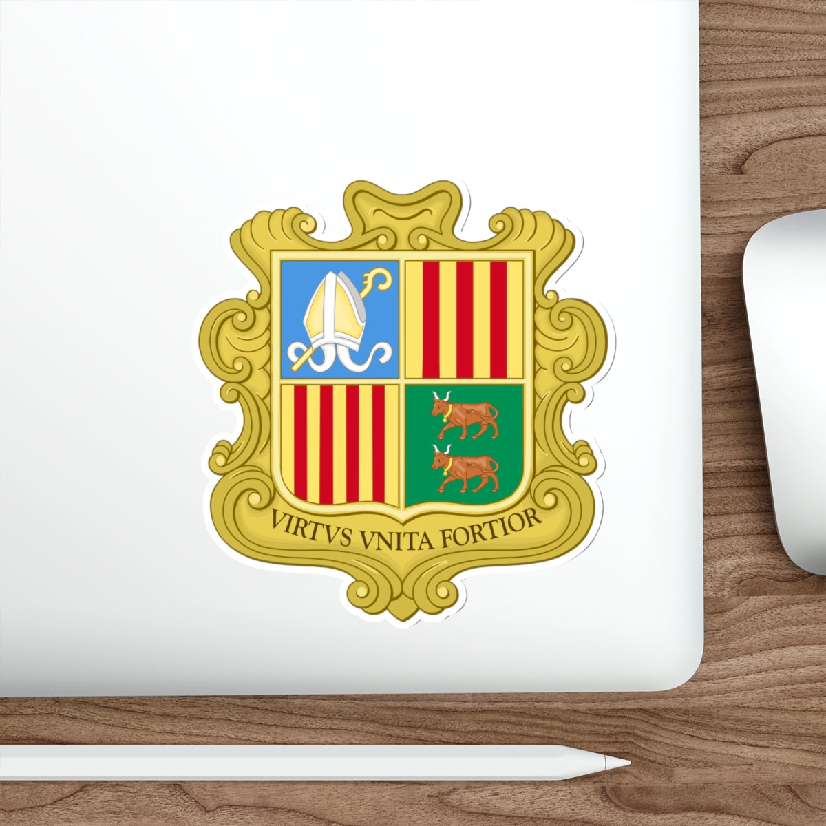 Coat of arms of Andorra (1949-1959) STICKER Vinyl Die-Cut Decal-The Sticker Space