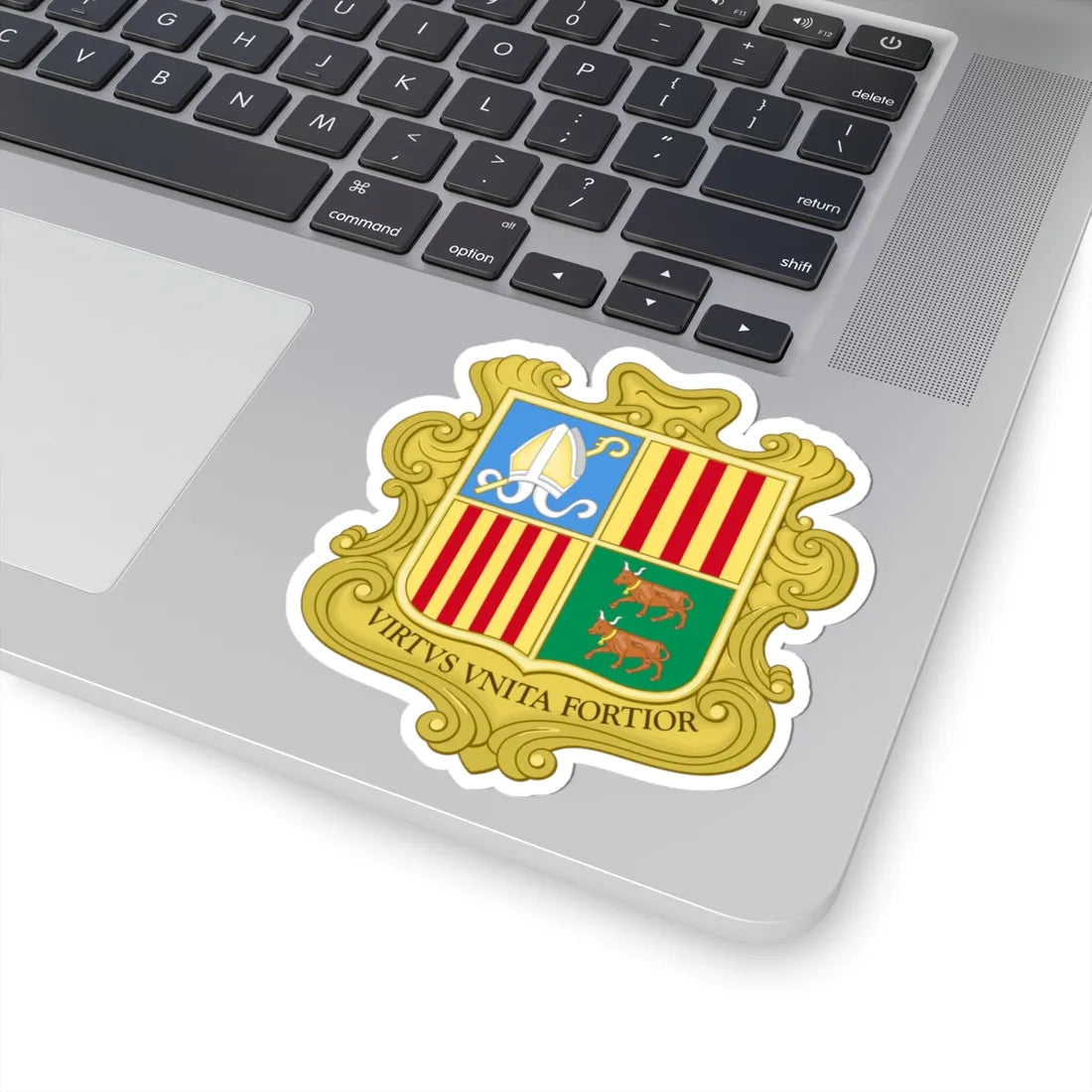 Coat of arms of Andorra (1949-1959) - STICKER Vinyl Kiss-Cut Decal - The Sticker Space