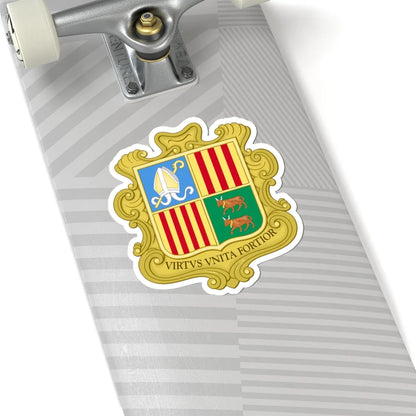 Coat of arms of Andorra (1949-1959) - STICKER Vinyl Kiss-Cut Decal - The Sticker Space