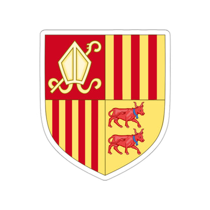 Coat of arms of Andorra (Before 16th Century) STICKER Vinyl Die-Cut Decal-White-The Sticker Space