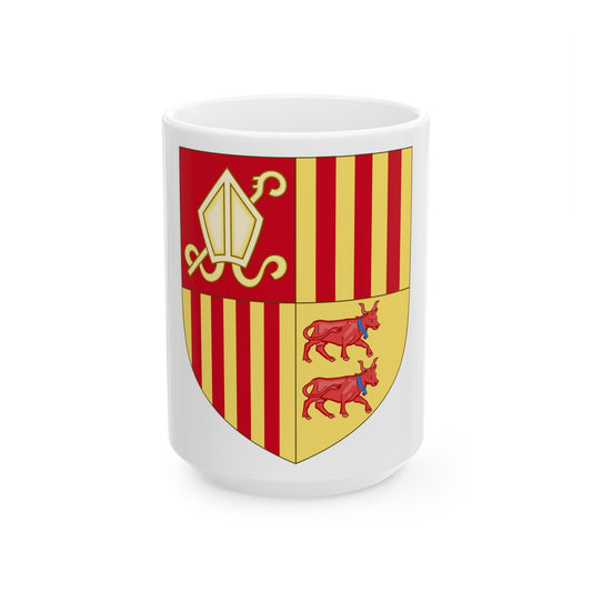 Coat of arms of Andorra (Before 16th Century) - White Coffee Mug-15oz-The Sticker Space