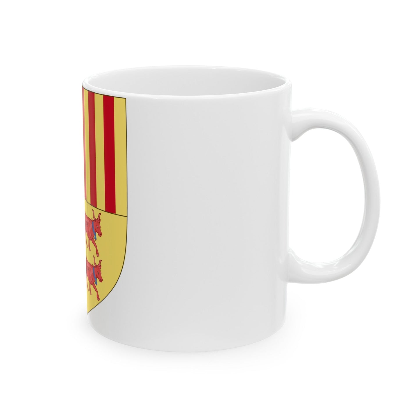 Coat of arms of Andorra (Before 16th Century) - White Coffee Mug-The Sticker Space