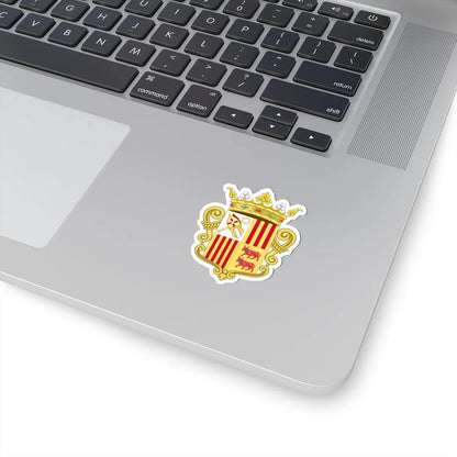Coat of arms of Andorra - Flag Version 1931-1949 (Andorra) (Coat of Arms) STICKER Vinyl Kiss-Cut Decal - The Sticker Space