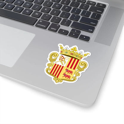 Coat of arms of Andorra - Flag Version 1931-1949 (Andorra) (Coat of Arms) STICKER Vinyl Kiss-Cut Decal - The Sticker Space