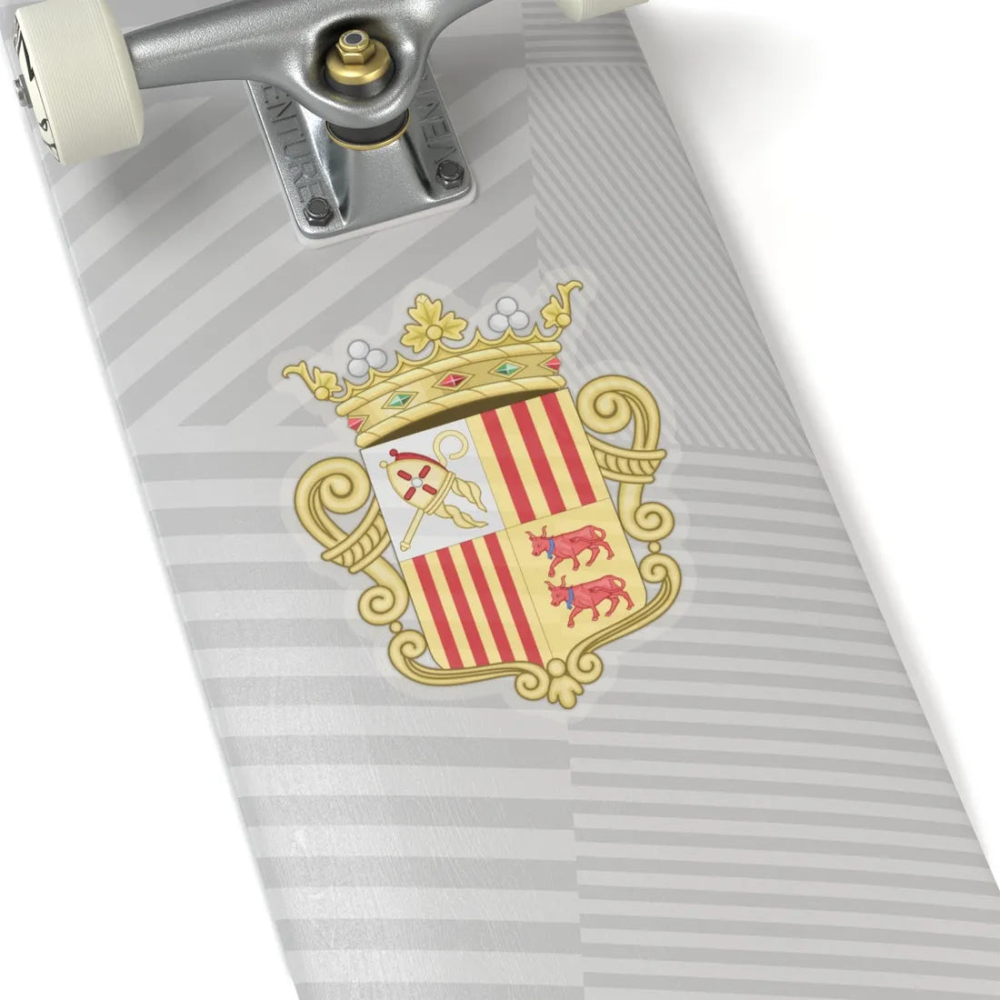 Coat of arms of Andorra - Flag Version (1931-1949) - STICKER Vinyl Kiss-Cut Decal - The Sticker Space