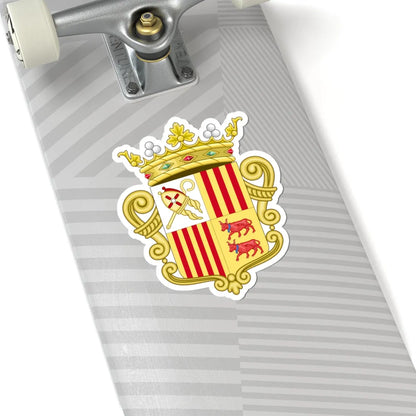 Coat of arms of Andorra - Flag Version (1931-1949) - STICKER Vinyl Kiss-Cut Decal - The Sticker Space