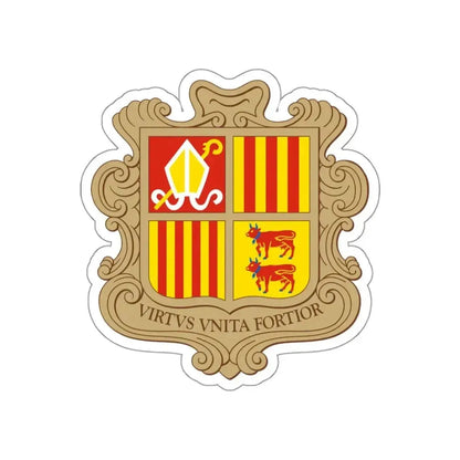 Coat of arms of Andorra STICKER Vinyl Die-Cut Decal - The Sticker Space